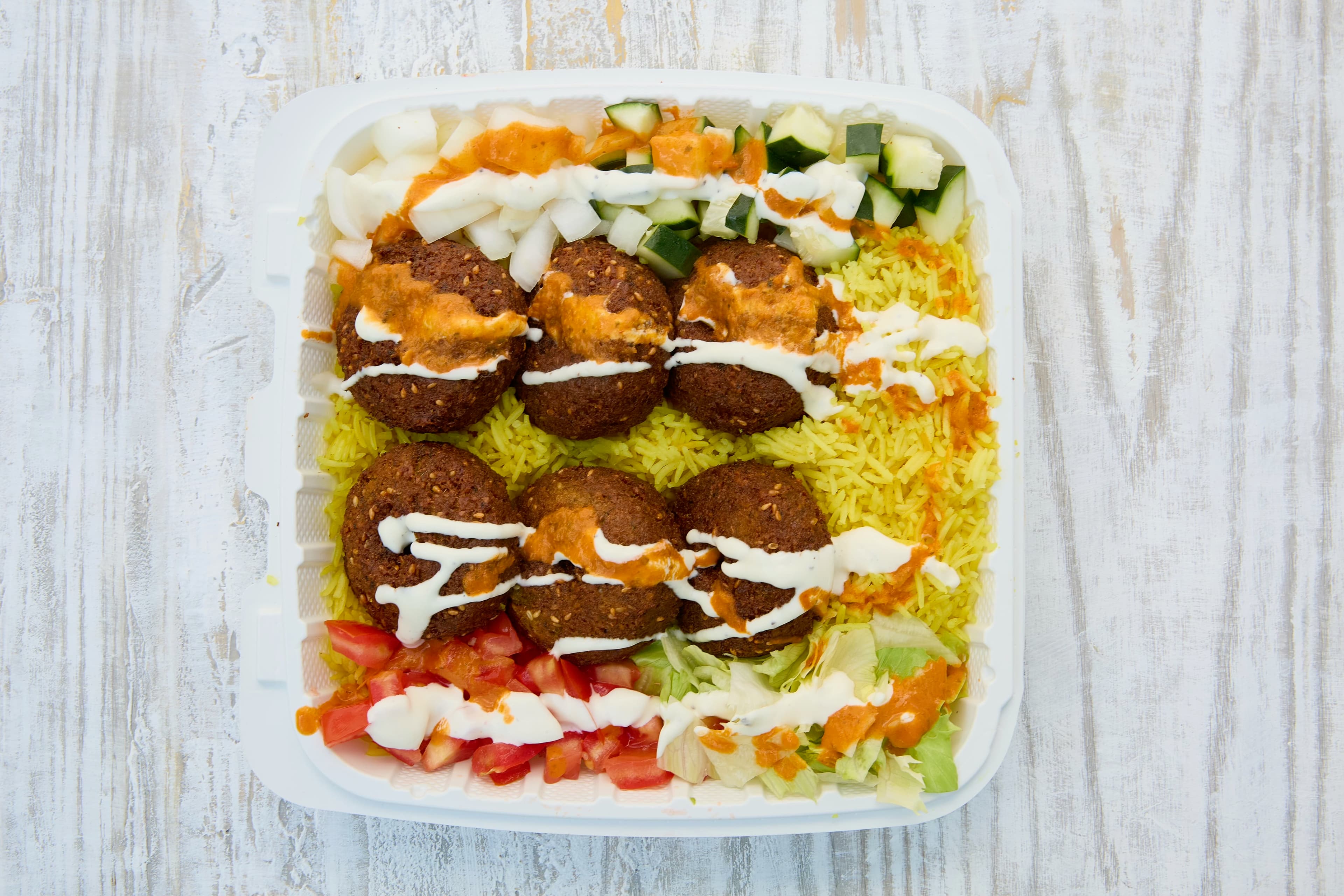 Falafel Over Rice
